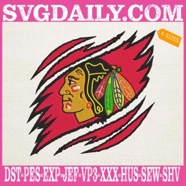 Chicago Blackhawks Embroidery Design
