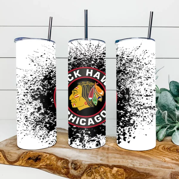 Chicago Blackhawks Hockey 20oz Skinny Tumbler