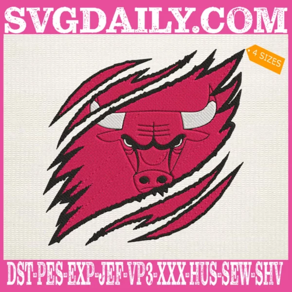 Chicago Bulls Embroidery Design