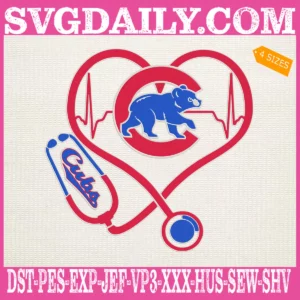 Chicago Cubs Nurse Stethoscope Embroidery Files