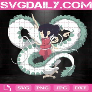 Chihiro Ogino And Haku Svg