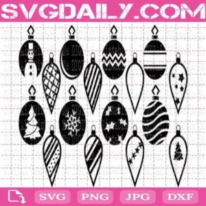 Christmas Ball Ornament Bundle Svg Free