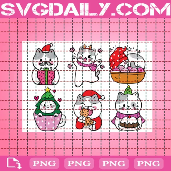 Christmas Cat Bundle Png