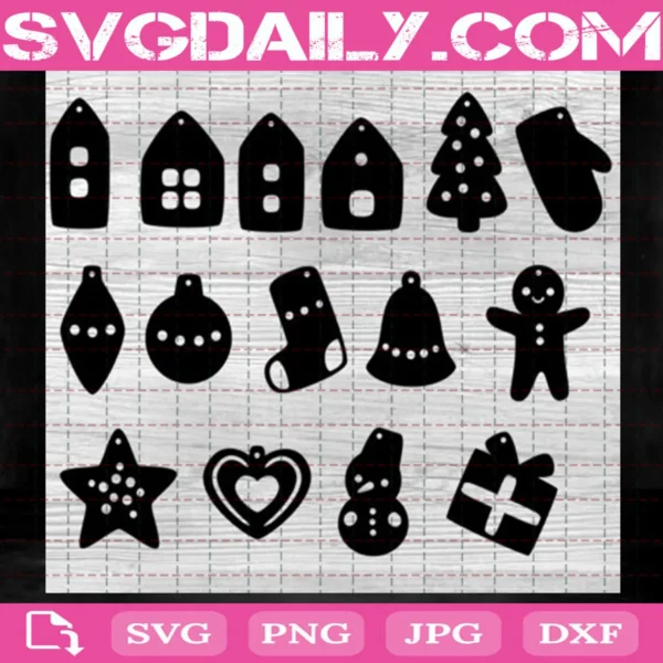 Christmas Earrings Bundle Svg Free
