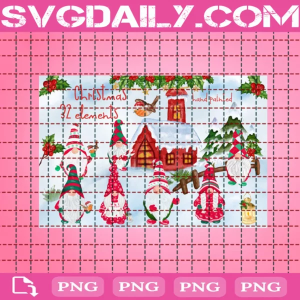 Christmas Gnomes Clipart