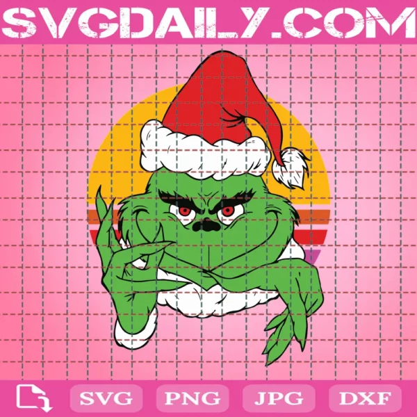 Christmas Grinch Face Svg