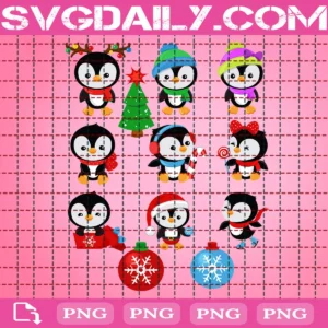 Christmas Penguins Cute Winter Png