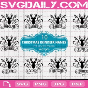 Christmas Reindeer Name Bundle Free