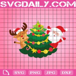 Christmas Santa Claus Reindeer Svg