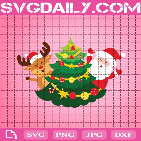 Christmas Santa Claus Reindeer Svg