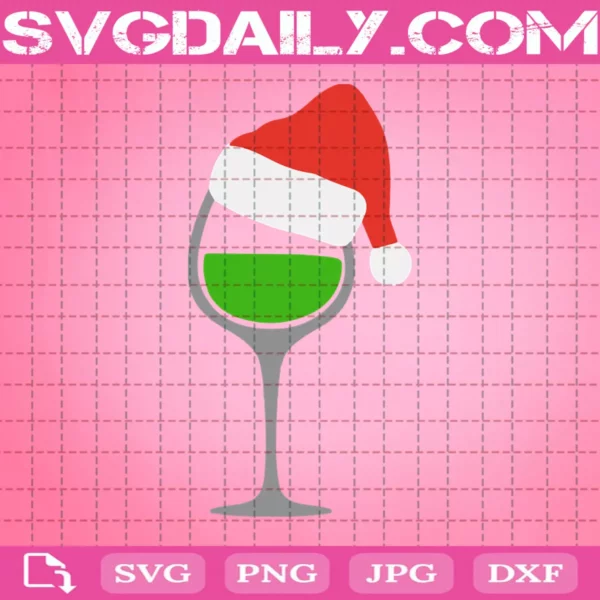 Christmas Santa Wine Glass Svg