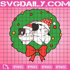 Christmas Wreath Cat Png