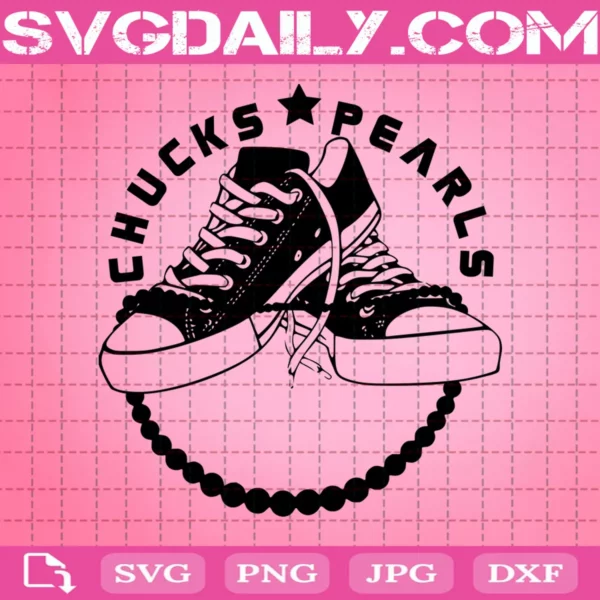 Chucks And Pearls Kamala Harris Svg