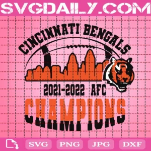 Cincinnati Bengal Afc Champions Svg