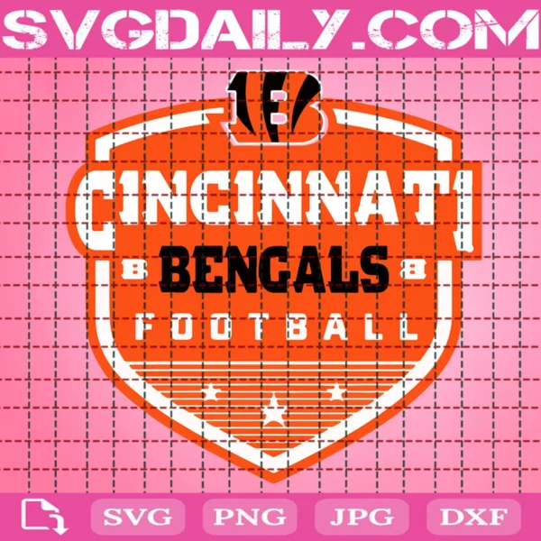 Cincinnati Bengals Football Shield Svg