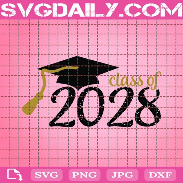 Class Of 2028 Graduate Svg