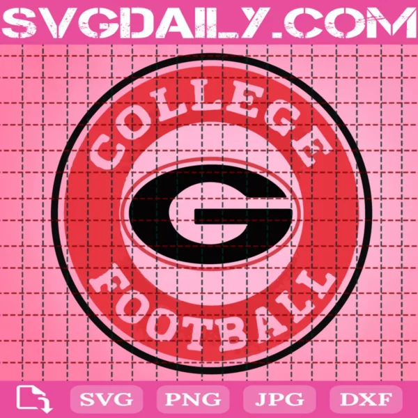 College Georgia Bulldogs Football Svg