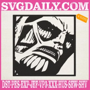 Colossus Titan Face Embroidery Design