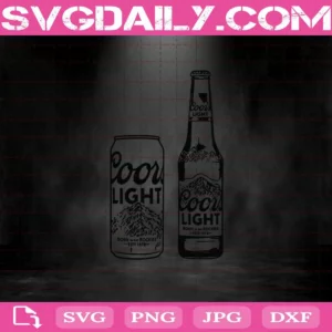 Coors Light Bottle And Can Alcohol Beer Svg