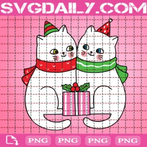 Couple Cat Christmas Png