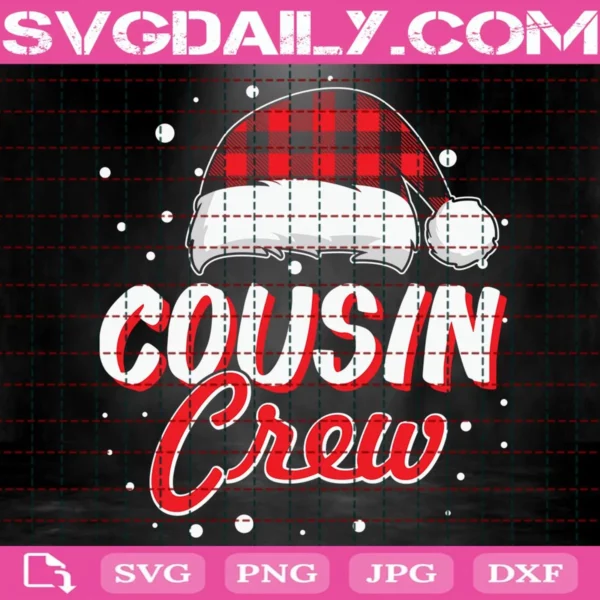 Cousin Crew Svg, Christmas Santa Hat Svg