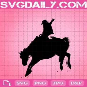 Cowboy Riding Horse Svg