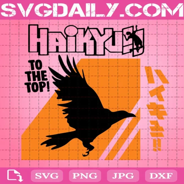 Crow Flying Haikyuu Volleyball Logo Svg