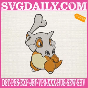 Cubone Pokemon Embroidery Design