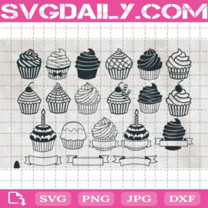 Cupcake Birthday Bundle Svg Free