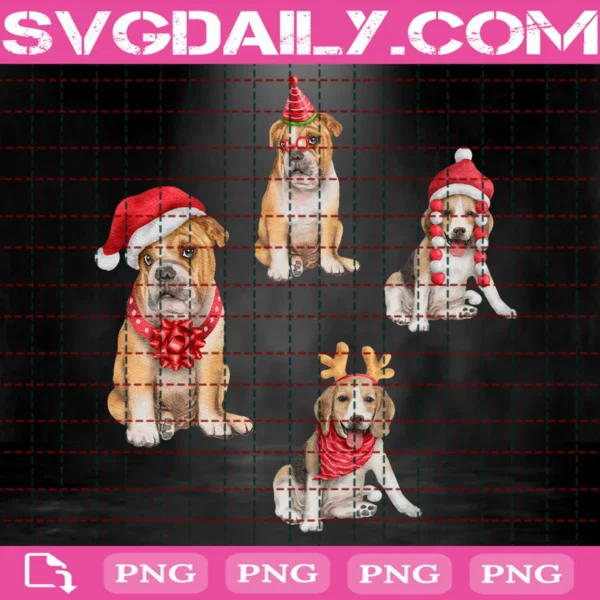 Cute Dogs Christmas Bundle Png
