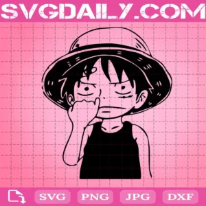 Cute Face Luffy Svg