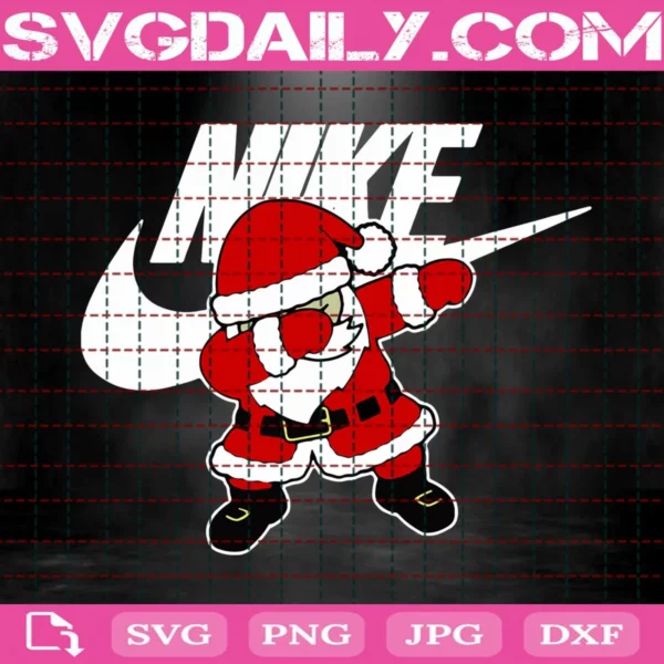 Dabbing Santa Nike Logo Svg