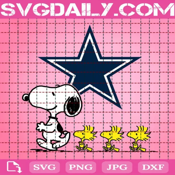 Dallas Cowboys Snoopy Woodstock Svg