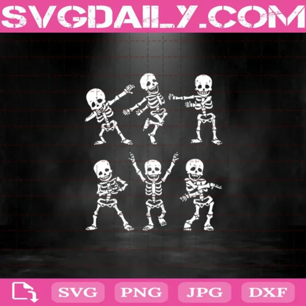 Dancing Skeletons Funny Halloween Svg