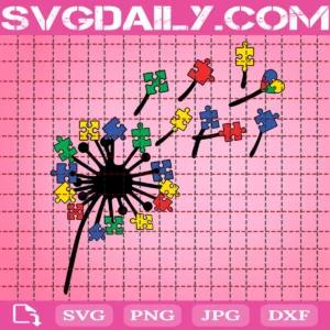 Dandelions Autism Puzzle Svg
