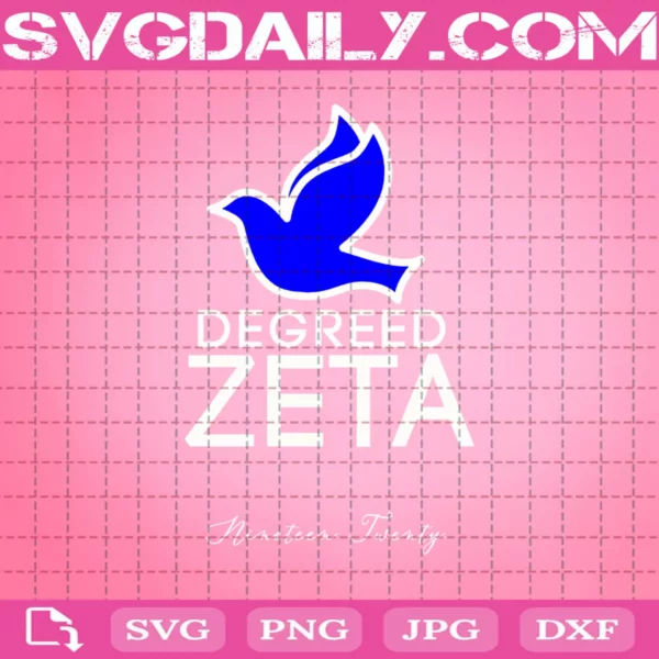 Degreed Zeta Phi Beta Dove Svg