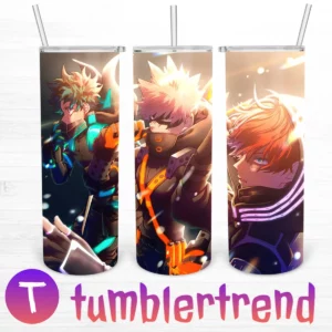 Deku Bakugo And Todoroki Shouto 20oz Tumbler Skinny
