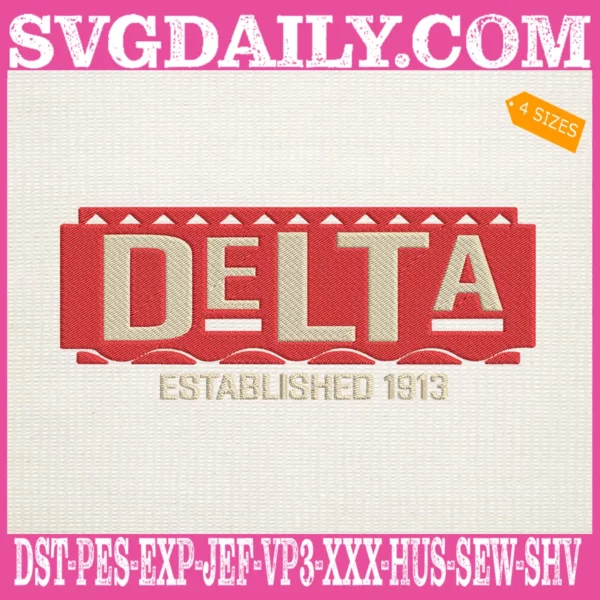 Delta Established 1913 Embroidery Files