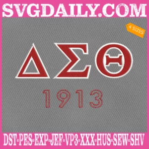 Delta Sigma Theta 1913 Embroidery Files