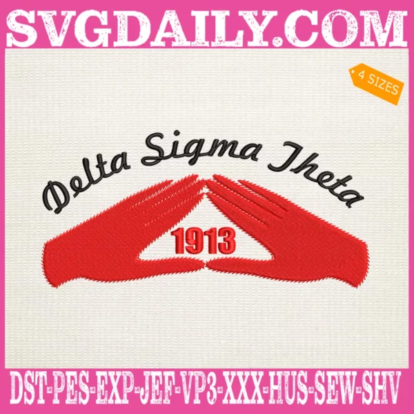 Delta Sigma Theta 1913 Hand Sign Embroidery Files