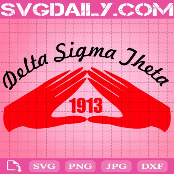 Delta Sigma Theta 1913 Hand Sign Svg