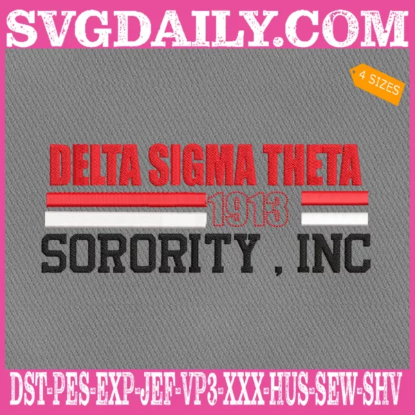 Delta Sigma Theta 1913 Sorority Inc Embroidery Files