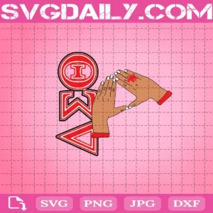 Delta Sigma Theta Aeo Hhand Sign Svg