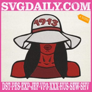 Delta Sigma Theta Afro Woman Embroidery Files