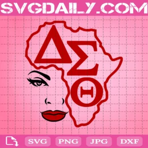 Delta Sigma Theta Afro Women Svg
