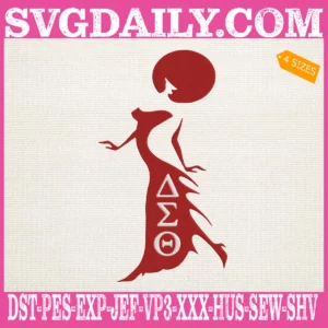 Delta Sigma Theta Diva Embroidery Files
