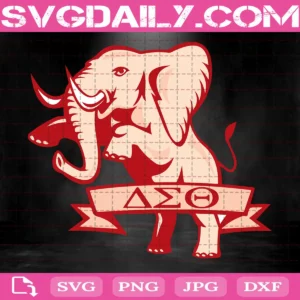 Delta Sigma Theta Elephant Svg