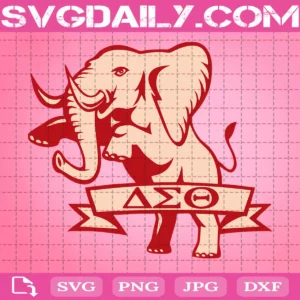 Delta Sigma Theta Elephant Svg