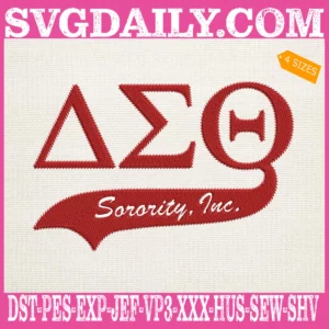 Delta Sigma Theta Sorority Inc Embroidery Files