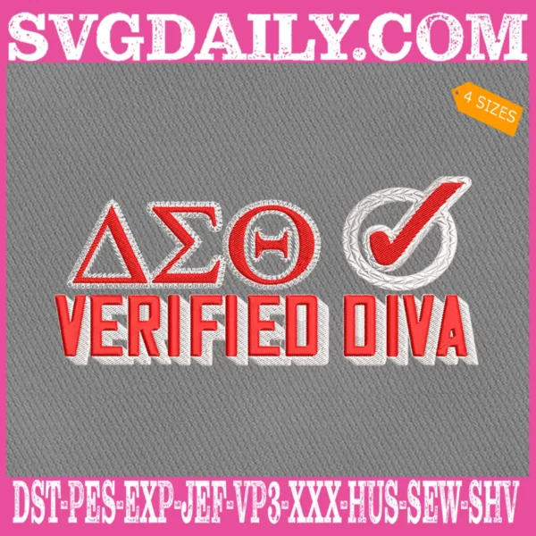 Delta Sigma Theta Verified Diva Embroidery Files
